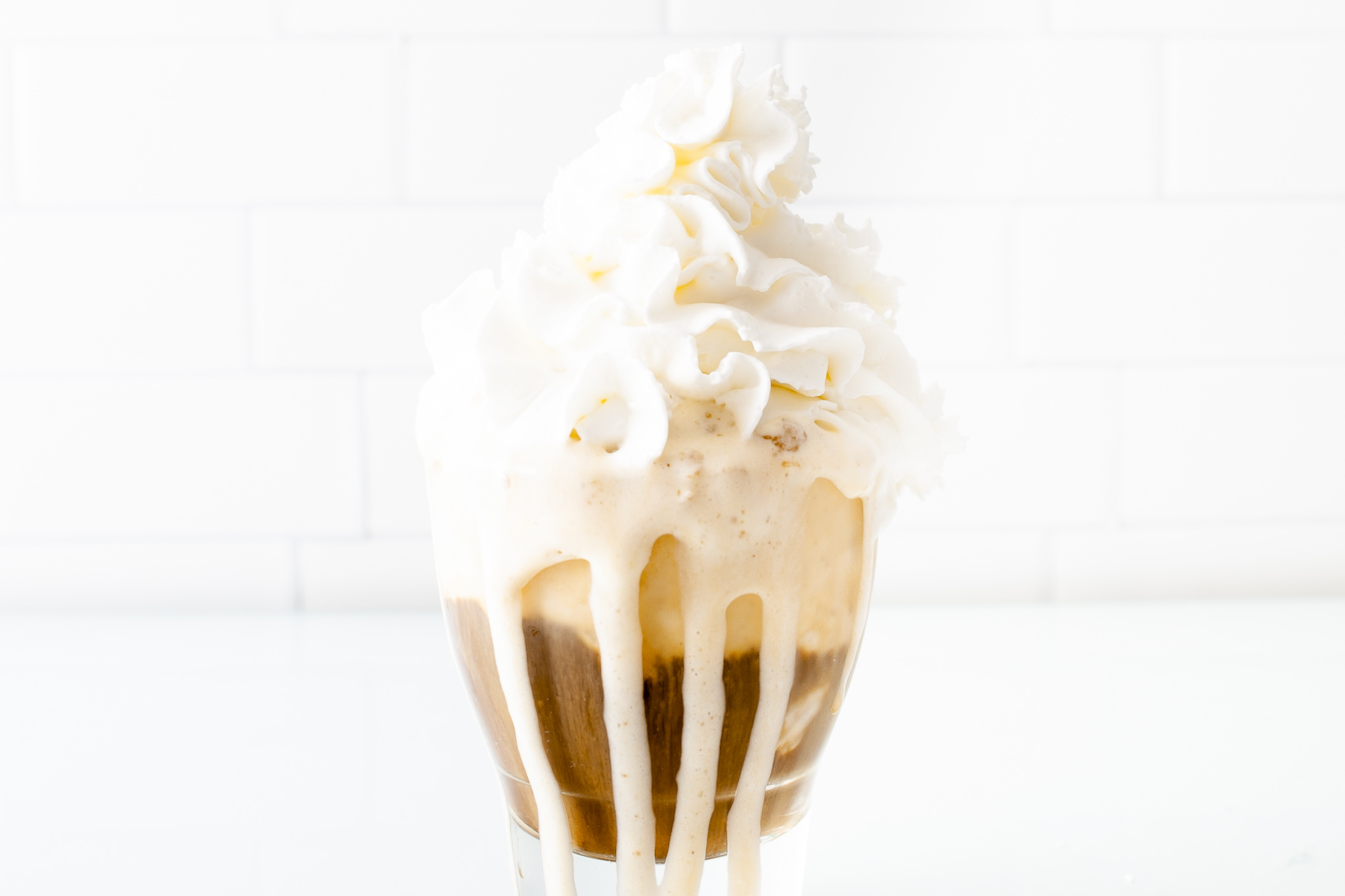 pumpkin affogato with pumpkin ice cream and pumpkin fudge
