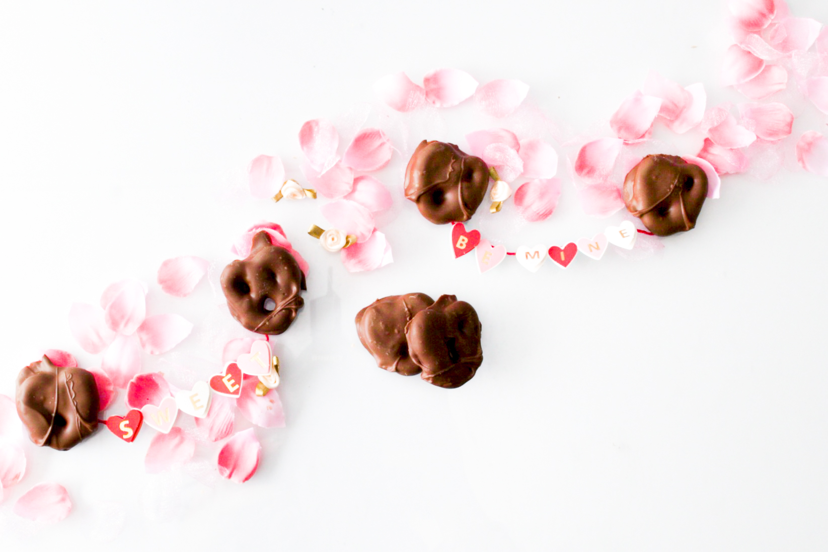chocolate covered pretzels from hall's candies for Valentine's Day